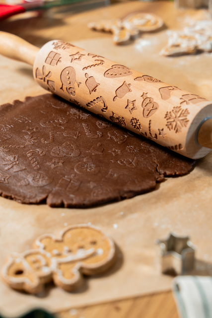 Sucitor din lemn cu model, Ø 5 cm