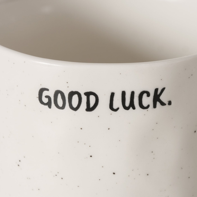 Cana GOOD LUCK cu maner rotund, 360 ml