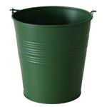 Ghiveci de flori pentru balcon Lingo, forma galeata, zincata, Ø 15 cm