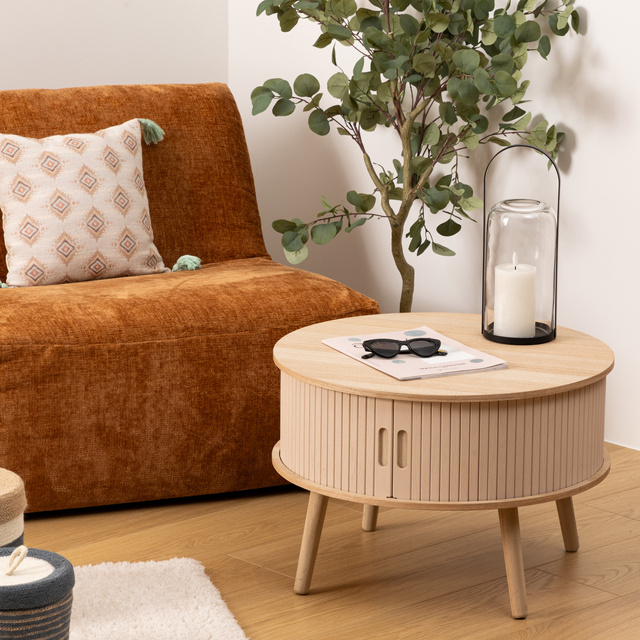 Masă de cafea NYOS cu spațiu de depozitare sub blat, 60 x 40,7 cm