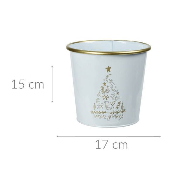 Galetusa de Crăciun din metal, albă