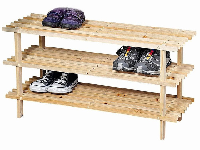 Raft pentru pantofi din lemn de pin, KESPER