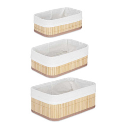 Set 3 coșuri pentru cosmetice de baie, 3 dimensiuni diferite