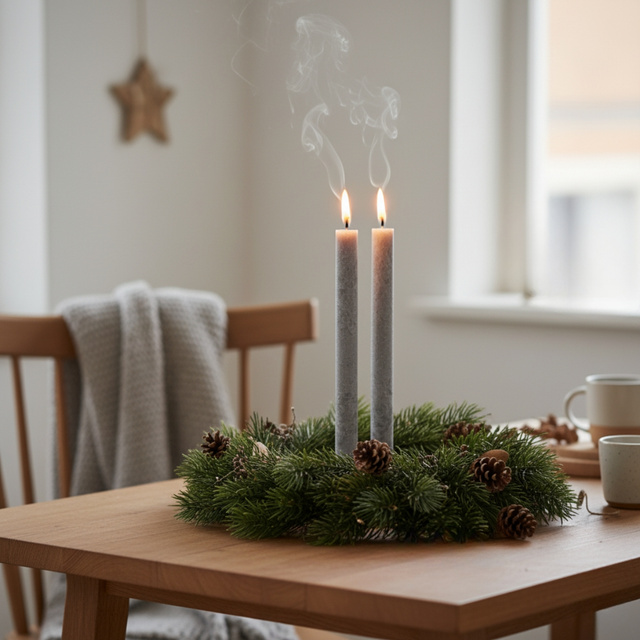 Lumânări de masă rustice, 25 cm