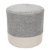 Puf rotund tapițat în două culori boucle, Ø 35 x 34 cm