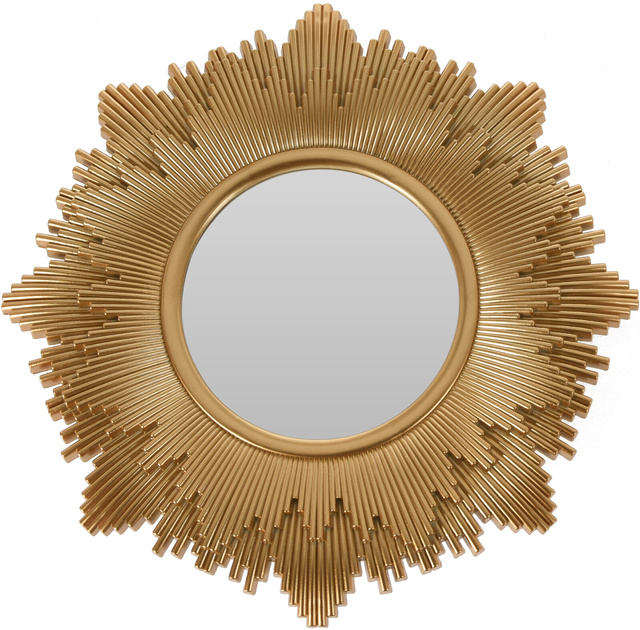 Ceas de perete soare Ø 78 cm + 2 oglinzi glamour