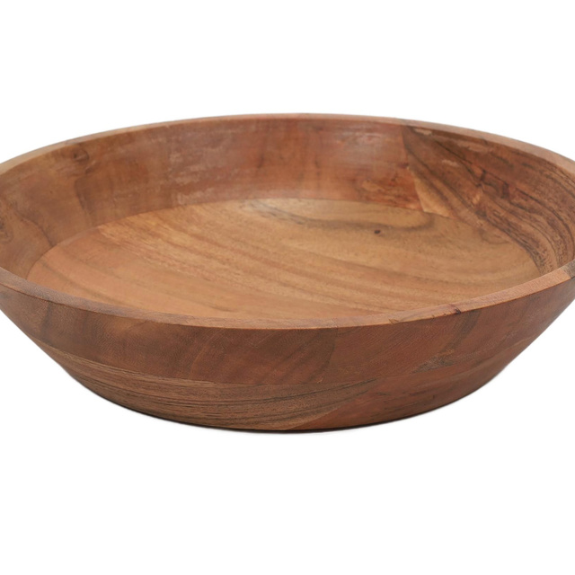 Bol din lemn de salcam, 25 x 6 cm