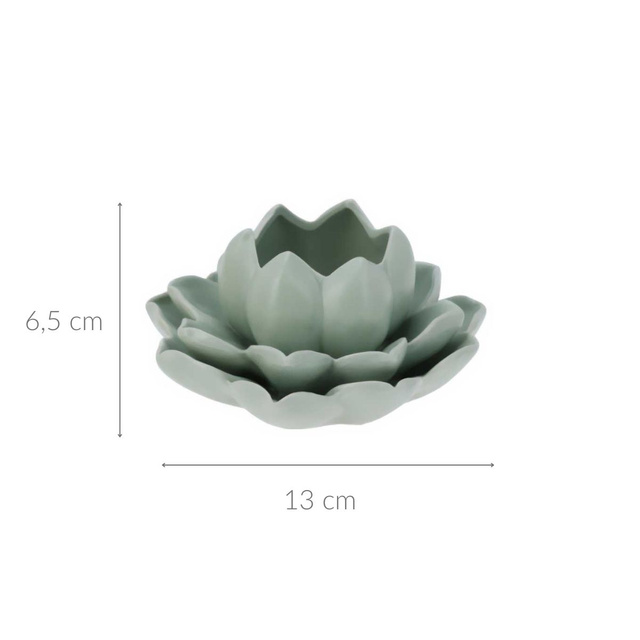 Suport pentru canapea floare de lotus din porțelan, 12,5 x 13 x 6,5 cm