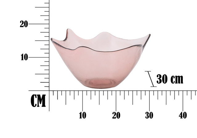 Bol decorativ din sticla reciclata, Ø 30 cm