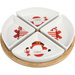 Set de servire gustări, tavă din bambus Ø 22 cm