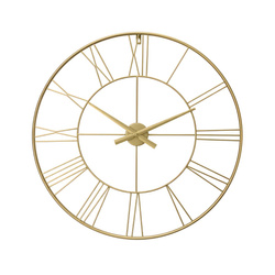 Ceas de perete în stil industrial ARATIO, Ø 70 cm, auriu