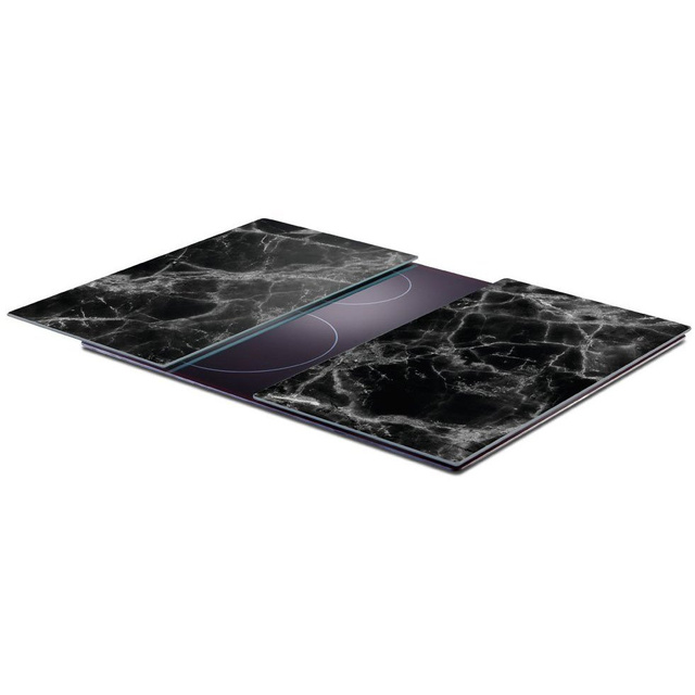 Plăci de protecție din sticlă MARBLE BLACK pentru aragaz – 2 bucăți, ZELLER, model 4