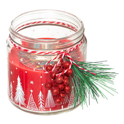 Lumanare de Craciun cu ramurica de brad, 315 g