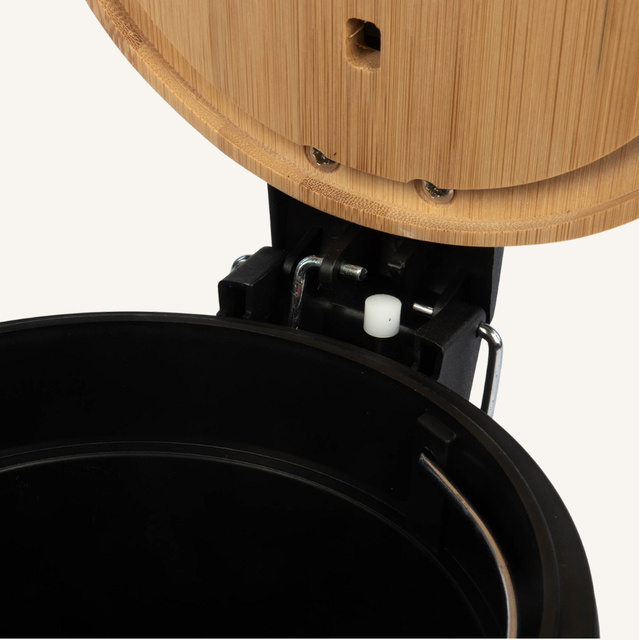 Coș de baie ZETRU, 3 l, cu capac din bambus