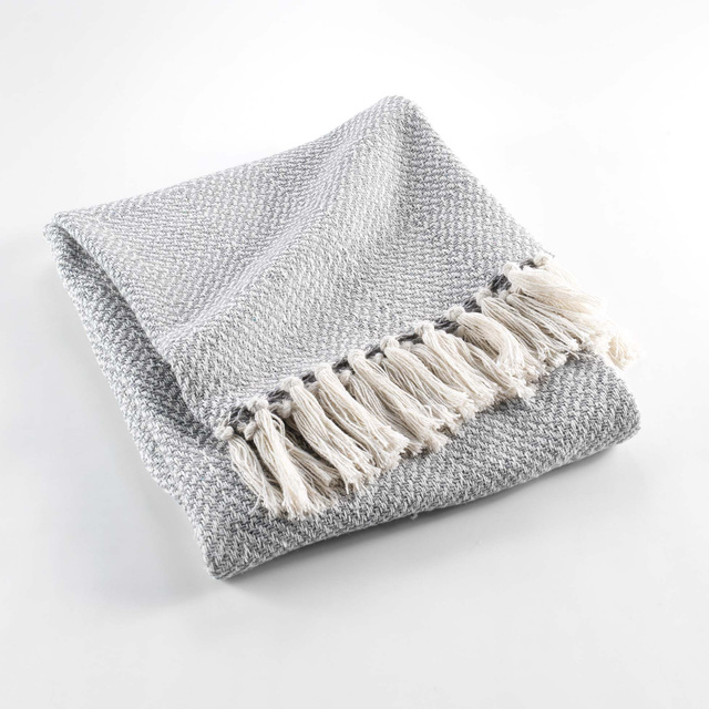 Cuvertura de pat din bumbac tesut LOUISETTE, 125 x 150 cm