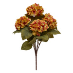 Buchet artificial FRIA 5 hortensii, înălțime 53 cm, portocalie