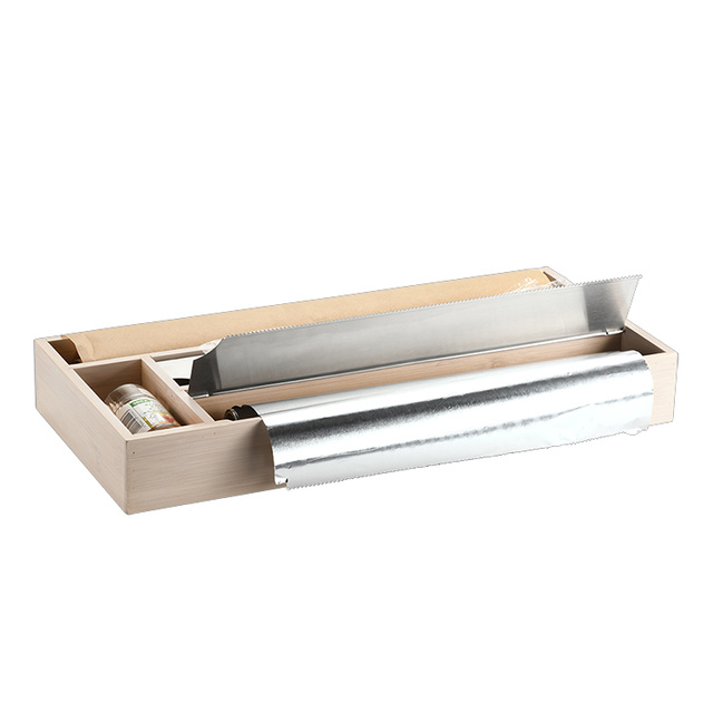 Dozator folie alimentara si hartie, bambus, 42 x 19 cm