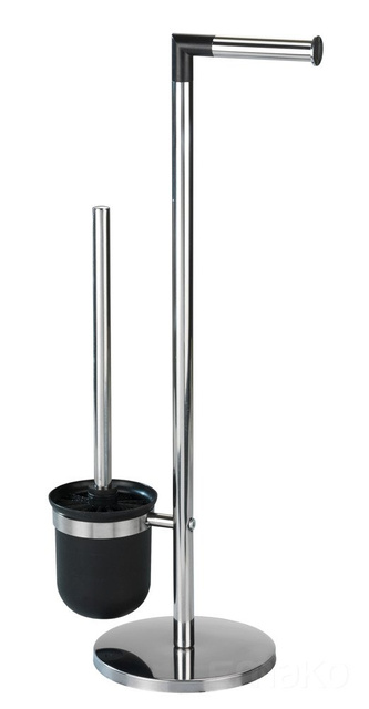 Suport pentru hârtie igienică și perie de toaletă, PARUS - 2în1, WENKO