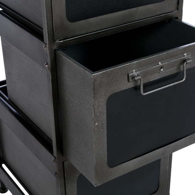 Comodă industrială DISTRICT, metal, 3 niveluri