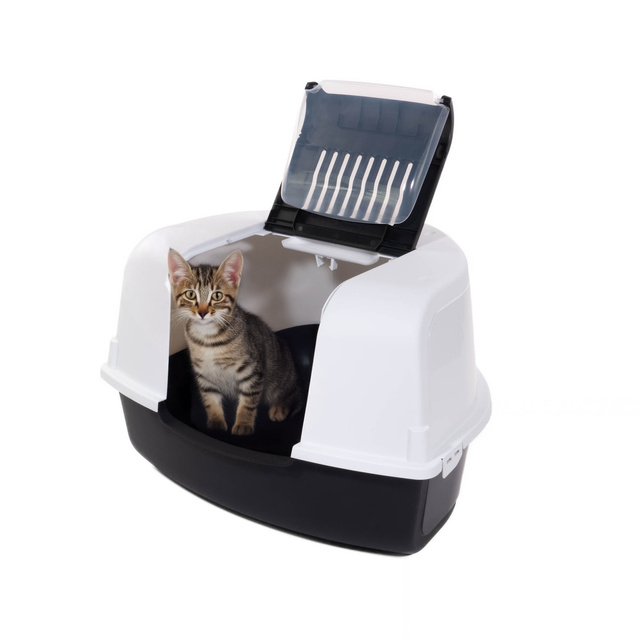 Letieră de colț pentru pisici, 58 x 47 x 38 cm