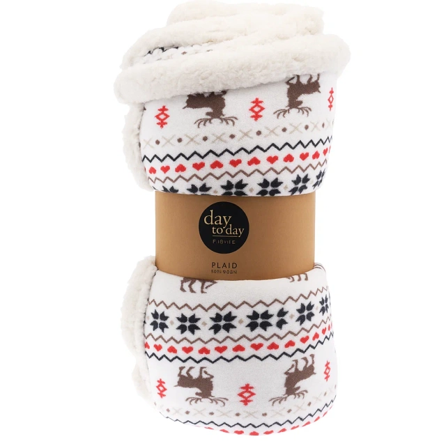 Pătură festivă dublă, 130 x 160 cm, albă