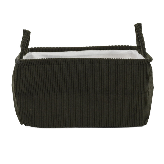 Coș de depozitare cu mânere, din poliester, 35 x 25 x 20 cm