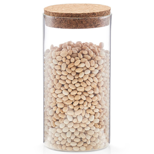 Borcan depozitare, Zeller, 550ml, 16x7,5cm, Sticla/Pluta