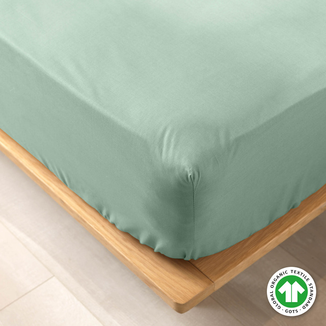 Cearceaf din bumbac organic, BIOLINA, 140 x 190 cm