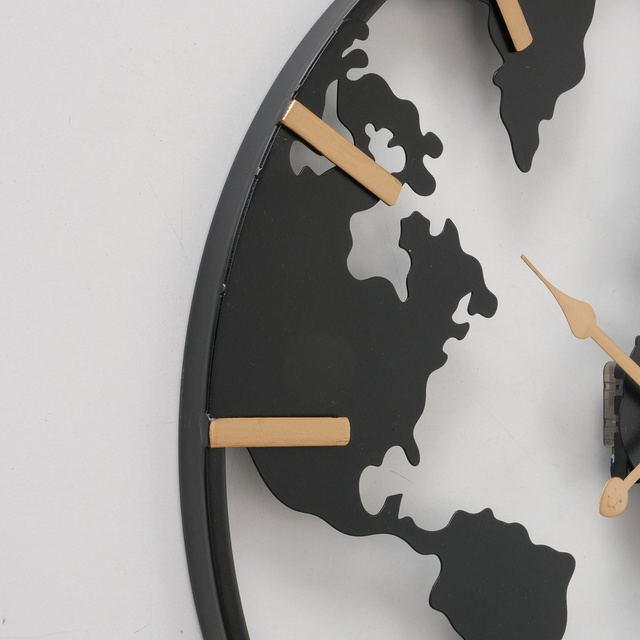 Ceas de perete Union, metal cu limbile aurii