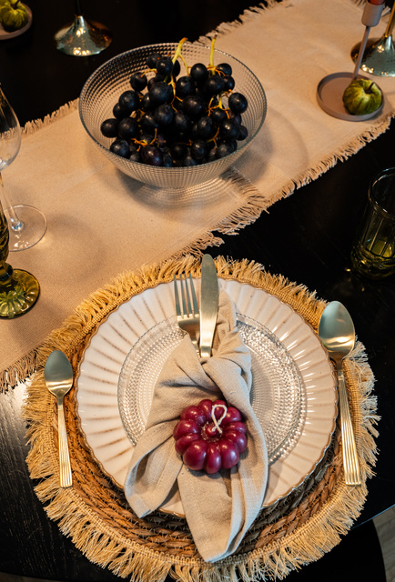 Set de tacâmuri pentru 6 persoane TAMARA, auriu, 24 elemente