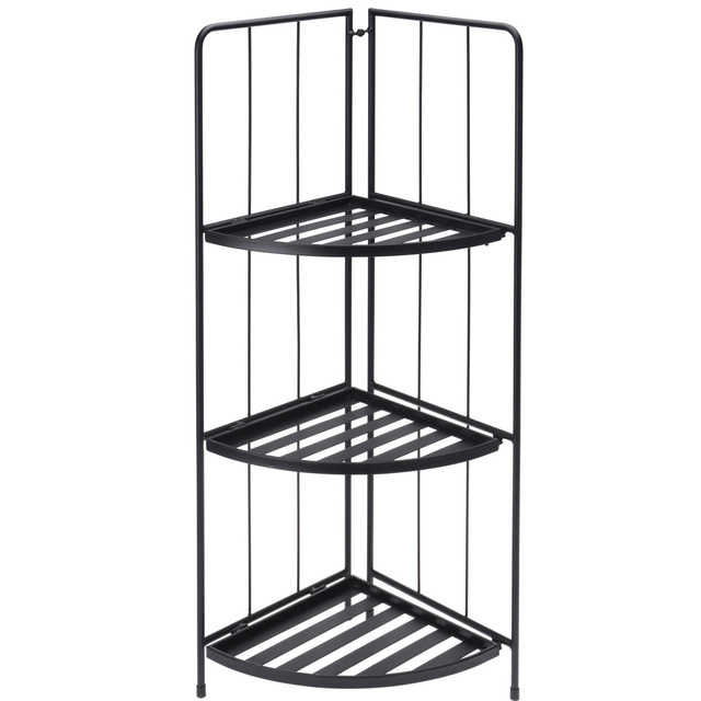 Suport ghivece de colt cu 3 rafturi, 90 cm