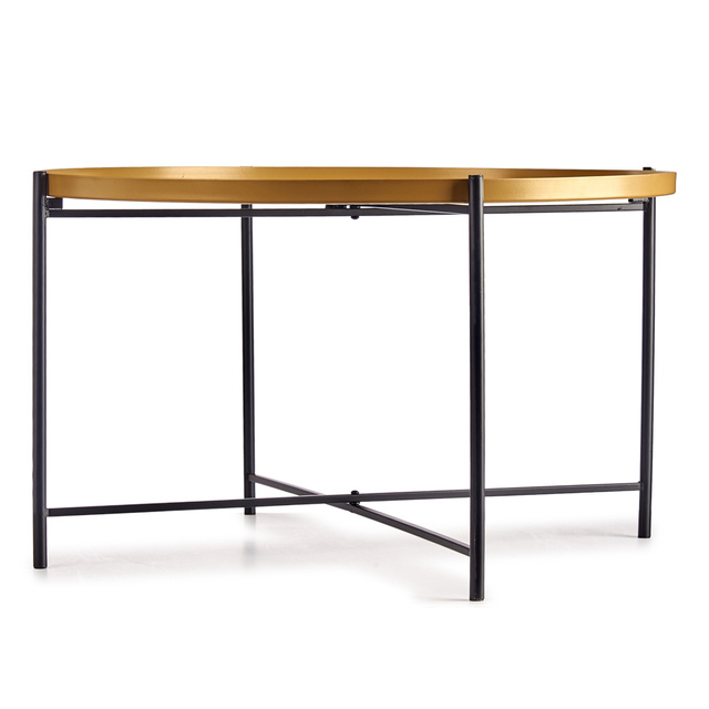 Masuta de cafea joasa cu blat auriu, 76,5 cm