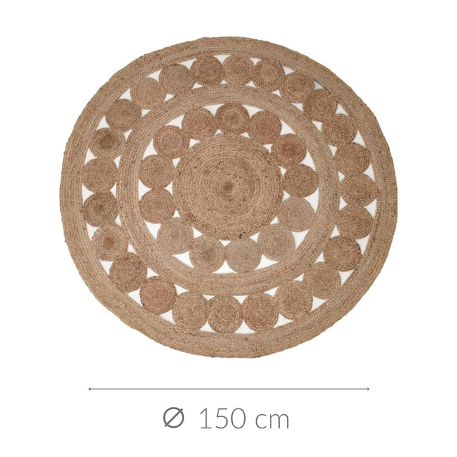 Covor din iuta,150 cm, cu model