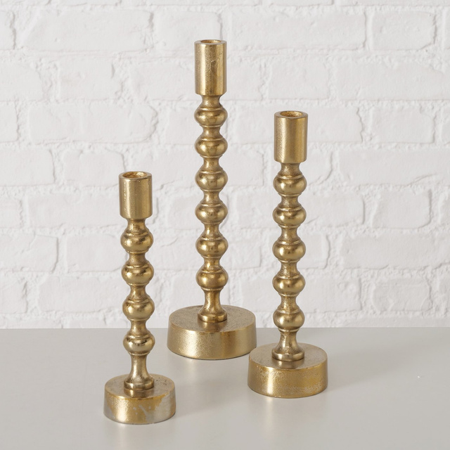 Set 3 sfeșnice  Klisko, auriu