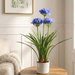 Floare artificială în ghiveci Agapant, 50 x 80 cm, albastră