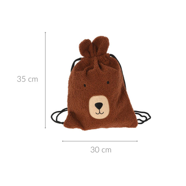 Ghiozdan pentru pantofi cu ursuleț de pluș