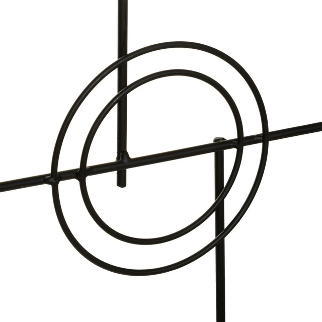 Cuier haine montat pe perete, din metal, cu 6 cârlige de catifea, muștar, 55 x 38, 5 cm