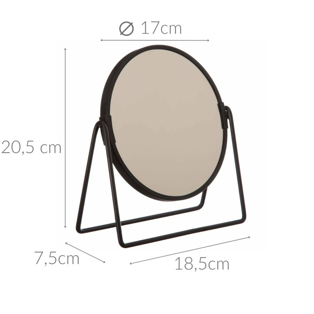 Oglindă cosmetică, verticală, pliabilă, Ø17 cm