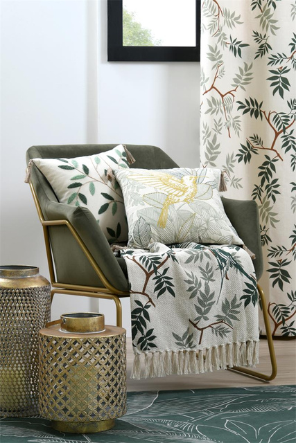 Pătură din bumbac BOTANYS cu franjuri, 125 x 150 cm