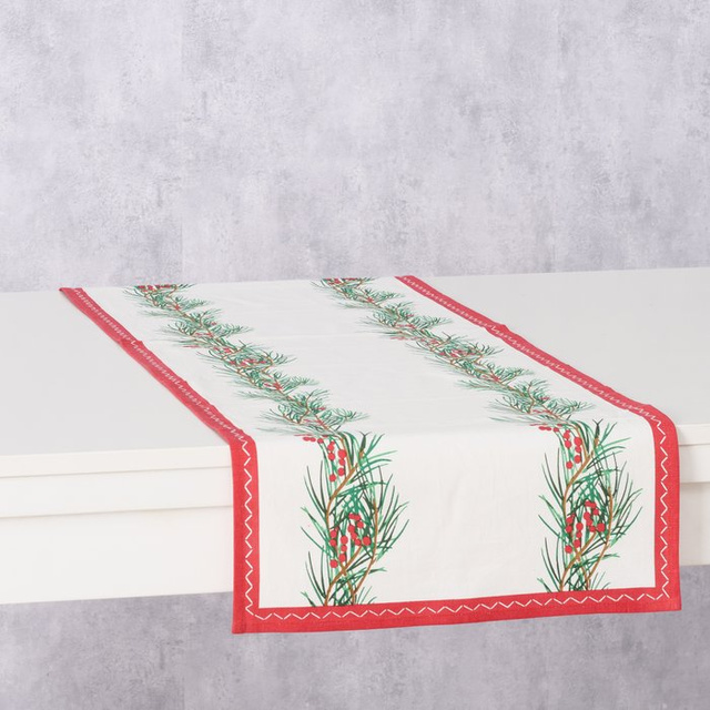 Culoar de masă festiv din bumbac CHARLENE, 140 cm