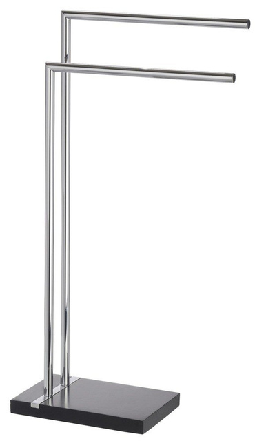 Suport pentru prosoape NOBLE - cu 2 brațe, WENKO, negru