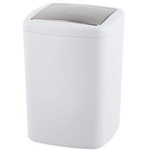 Coș cosmetic oscilant, 8,5 L, dimensiunea L, culoare alb, Wenko