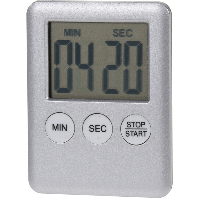 TIMER DE BUCATARIE 70X55X10 MM., ARGINTIU