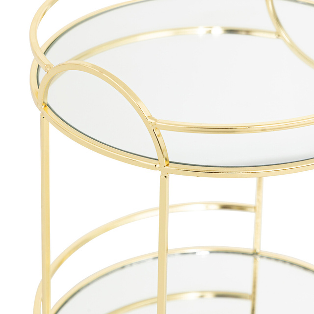 Tavă aurie cu oglindă Feel înălțime 24 cm