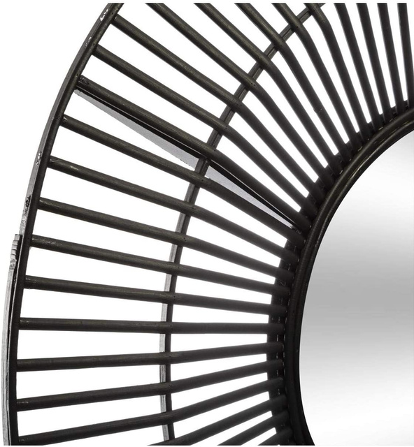 Oglinda decorativa in rama, bambus, Ø 77 cm