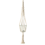 Ghiveci de flori din sticla, decor macrame MAKRAMEE, 83 cm