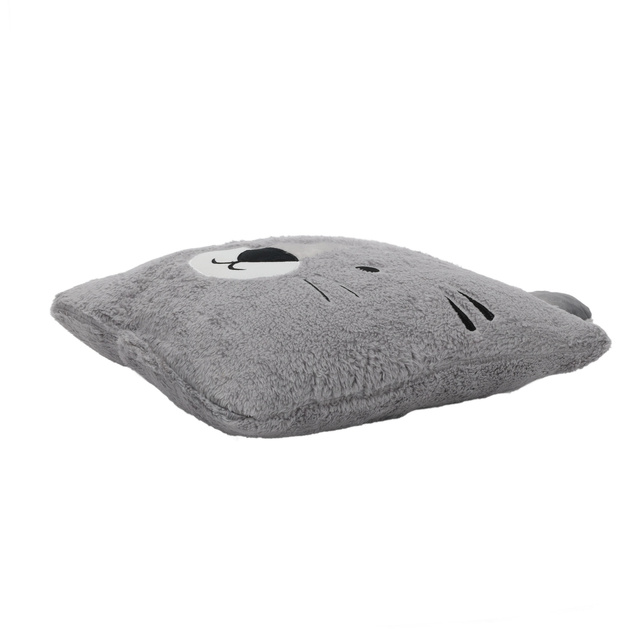 Perna de pluș ANIMAL, cu urechi, 43 x 43 cm