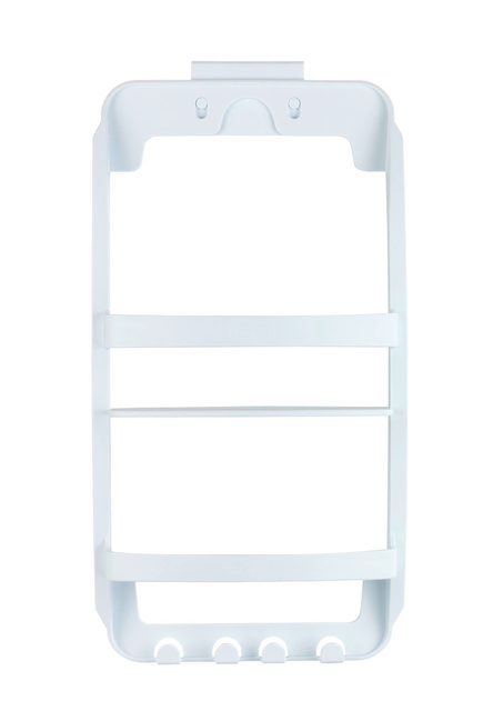 Raft universal pentru baie - raft de montat pe cabină sau ușă în baie, WENKO, alb