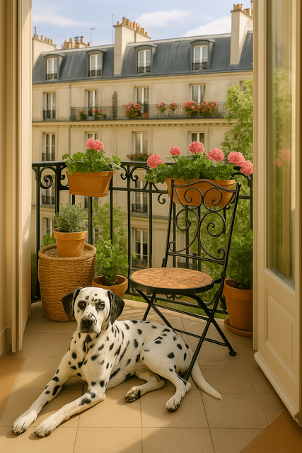 Scaun de balcon metalic cu mozaic si spatar decorativ