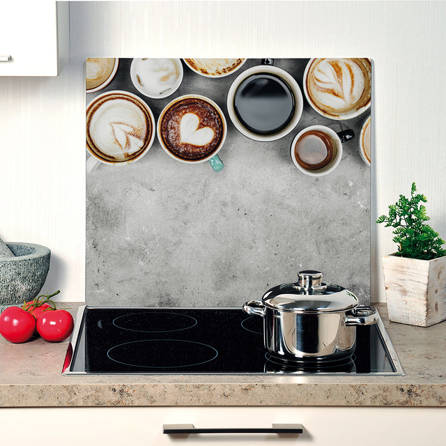 Placă de sticlă pentru bucătărie, CAFEA, 56 x 50 cm